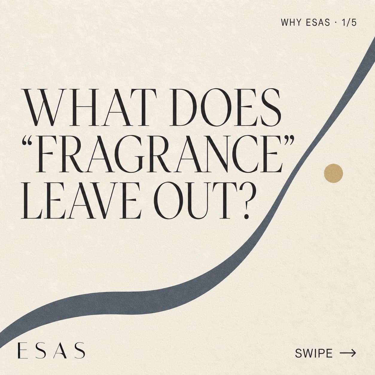 Five-card clean fragrance carousel story, card 1 of 5