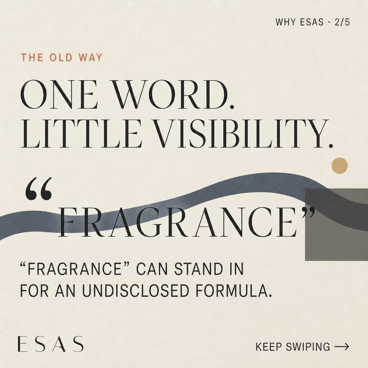 Five-card clean fragrance carousel story, card 2 of 5