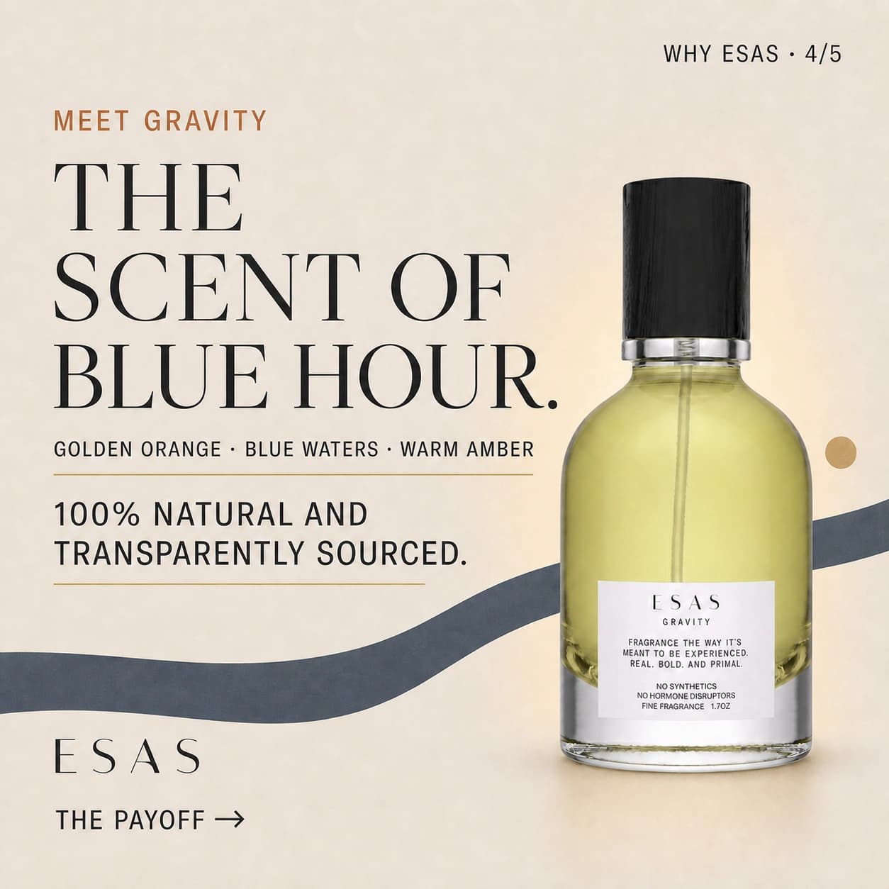 Five-card clean fragrance carousel story, card 4 of 5