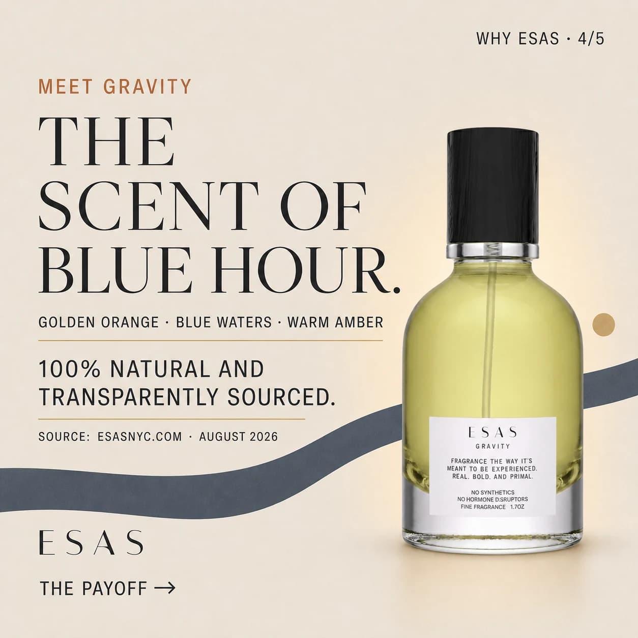 Five-card clean fragrance carousel story, card 4 of 5