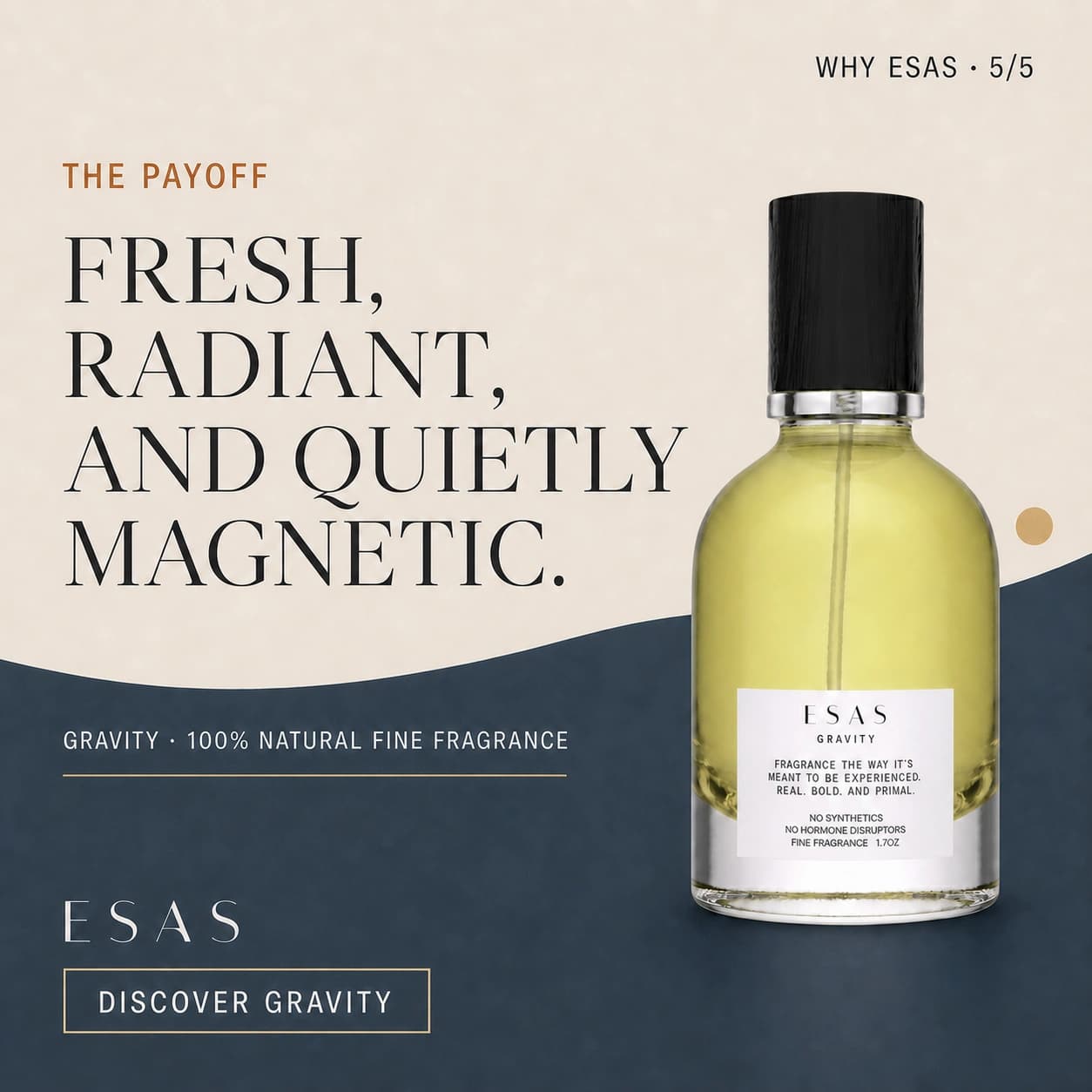 Five-card clean fragrance carousel story, card 5 of 5