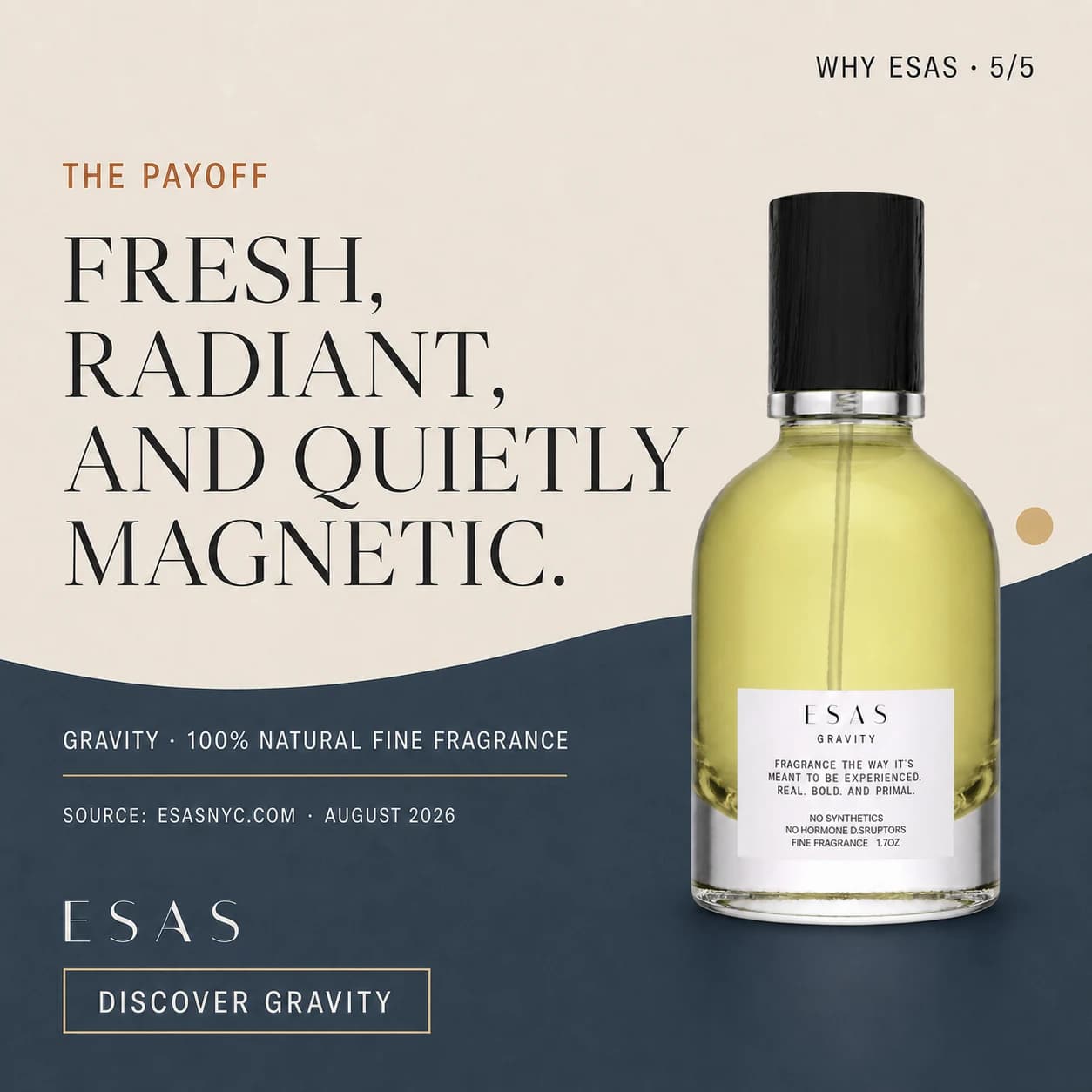Five-card clean fragrance carousel story, card 5 of 5
