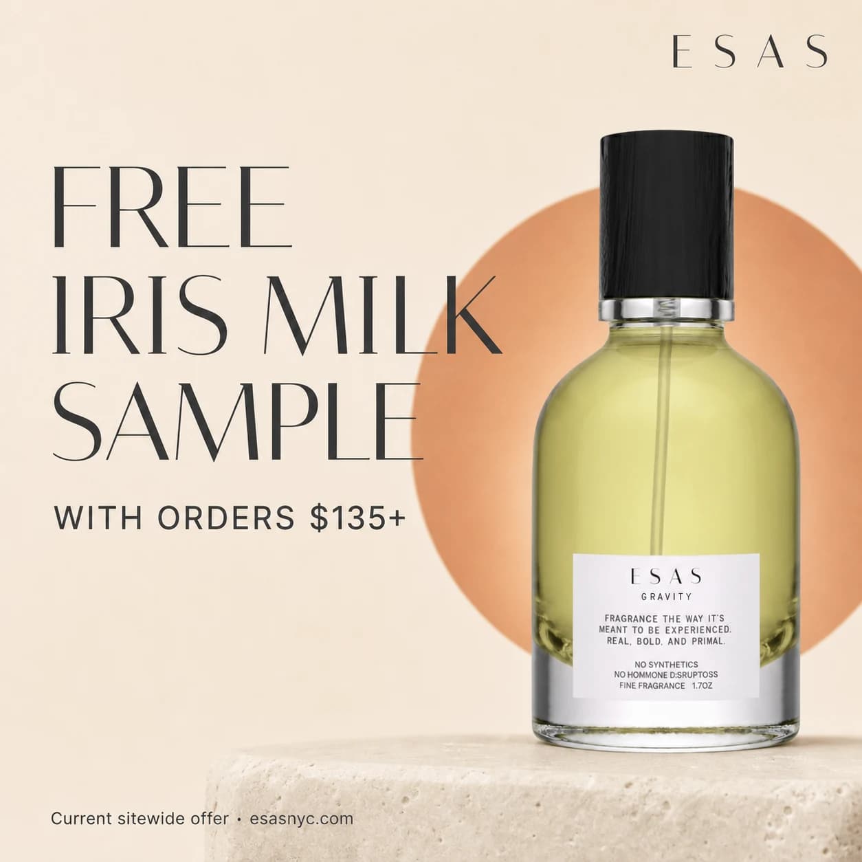 Free fragrance sample offer card